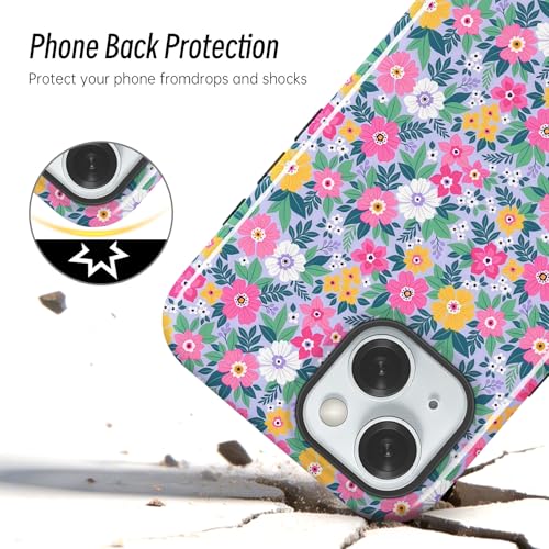 Turenature Compatible with iPhone 15 Case Cute Floral Print-Style-10 - image 4