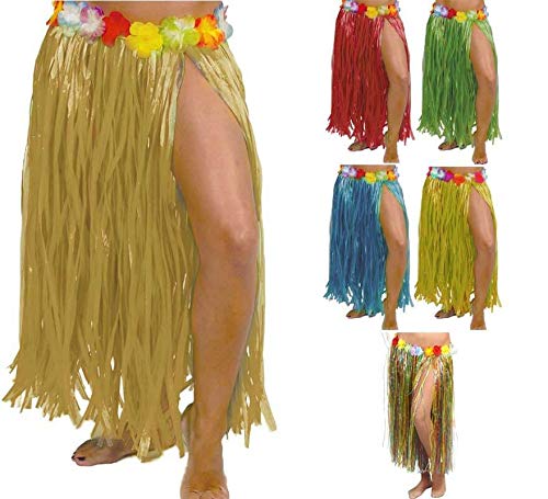 FIESTAS GUIRCA Hawaii Falda Hawaiana con Flores 75 cm (elección)