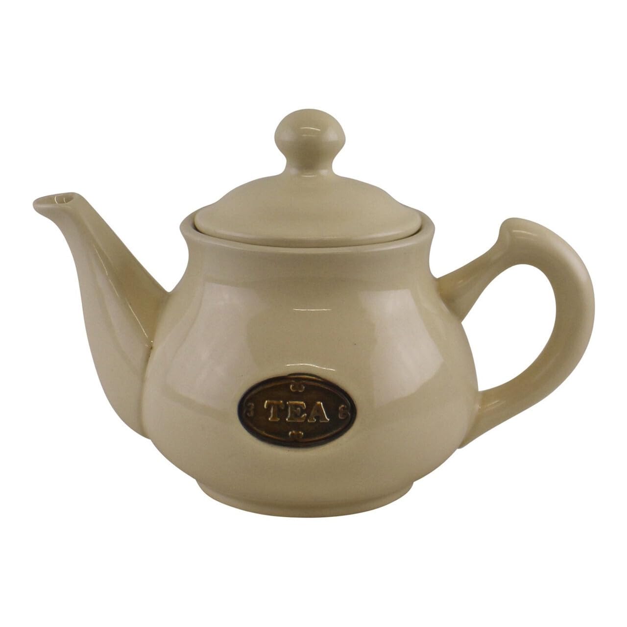 Geko Off-White Country Cottage Cream Ceramic Teapot