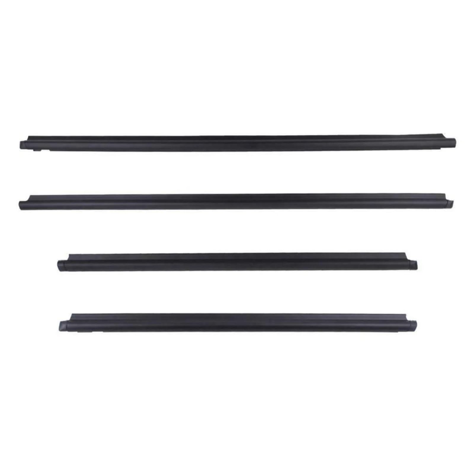 Trfbd One Color 4Pcs Car Window Weatherstrip Black For Toyota For Vios 2003-2006 68160-0D040 68210-0D040 68180-0D030 68230-0D030 Rubber