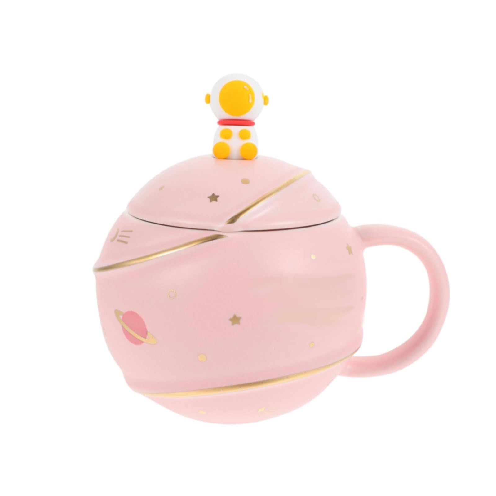 Tasse à café en céramique astronaute et poterie multifonction avec couvercle pour la maison
