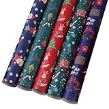 Weihnachtsgeschenkpapierrollen, Weihnachtsgeschenkpapier für Kinder, Weihnachtsbaumpapier – mit Motiv Weihnachtsbaum für, Mädchen und Bambus