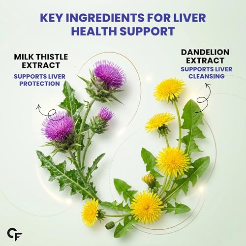 Image of Carbamide Forte Milk Thistle Tablets | Liver Detox Supplement with NAC, Dandelion & Vitamin C | NAC Supplement to support Liver Health & Digestion - 60 tablets