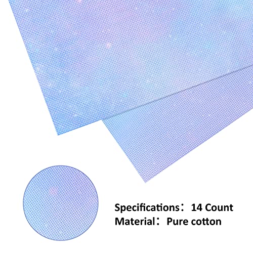 Pllieay A-008C 4 Pieces Printed Aida Cloth 14 Count Cross Stitch Fabric thumb #3