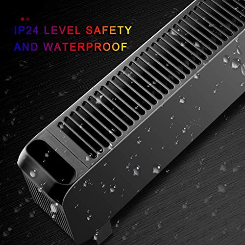 Ventilatorkachel plug-in heater,Elektrische Plint Convector Ventilatorkachel plug-in heaterthermostaat Digitale Timer Voor Thuis/Serre - Plintradiator Met Anti - Afbeelding 3