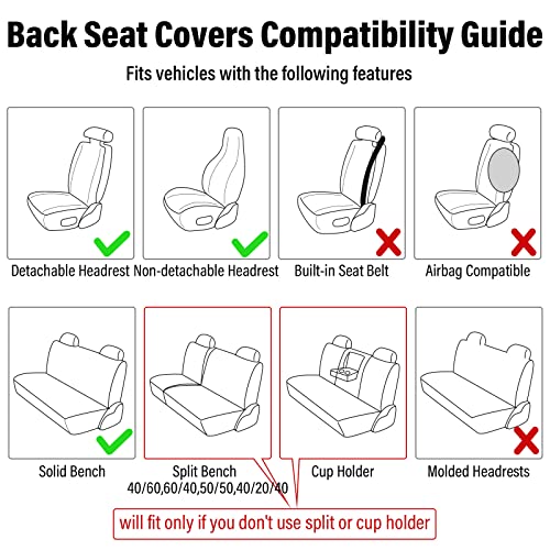 Riakrum 15 Pcs Blue Aztec Print Car Seat Covers Full Set For Men Women Rubber Steering Wheel Cover Armrest Cover Seatbelt Covers Polyester Fabric Front Seat Rear Backrest Cover Bottom Cover Universal #TOP5