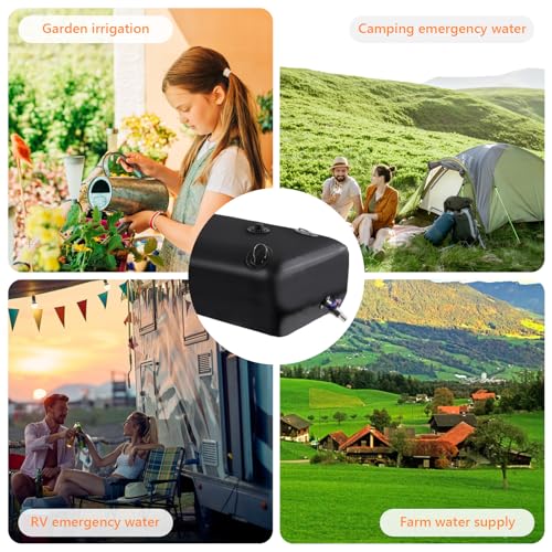Image of Rodelna Foldable Portable Water Tank - 30 GAL Large Water Storage with 3 /4 inch PVC Spigot and Hose Kit for Camping, Garden, Emergency Use