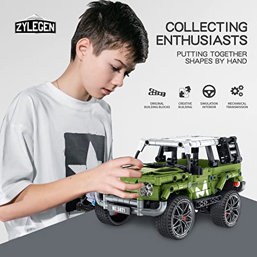 Zylegen Technique Land Rover Defender Building Blocks Set,Pickup Truck Model Building Kit,Adult Collectible Model Cars Kits To Build,1:14 Scale Truck Model (568 Pcs) #TOP4