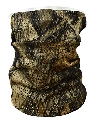 QMFIVE Tactical Camouflage Scarf, Men and Women Multi-purpose Military Headband Style Head Wrap Face Mesh Neckerchief,Leaf,150 x 40cm / ~50 x 13 inch