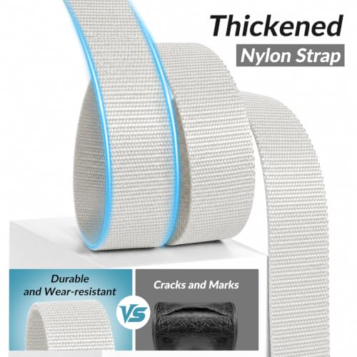 Image of JASGOOD 2 Pack Nylon Web Belt Outdoor Military Men's Metal Free Belt with TSA Plastic Buckle