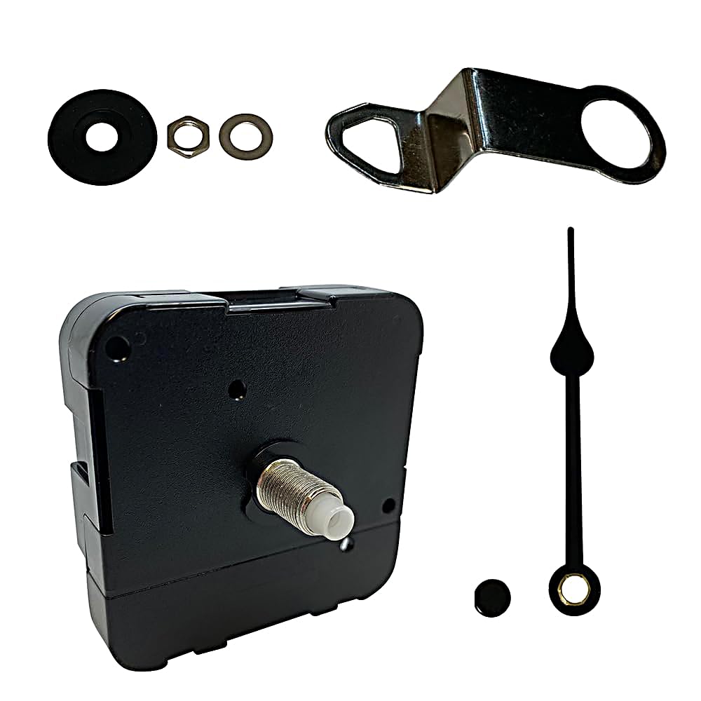 New Quartz OK888 Non Ticking Silent Tide Tidal Clock Movement Mechanism Motor For Indicator Clocks Replacement Repair Battery Powered (80mm Black Metal Hand)