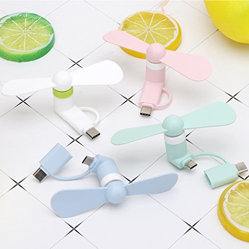 2i1 Typ C Micro USB Mini Fläkt för Samsung Xiaomi Huawei HTC