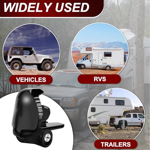 Cenipar Trailer Hitch Lock Universal Size Fit 1-7/8", 2", and 2-5/16" Couplers, Heavy Duty Steel, for Vehicles, Trailers, and RVs(Black) - Thumbnail 6