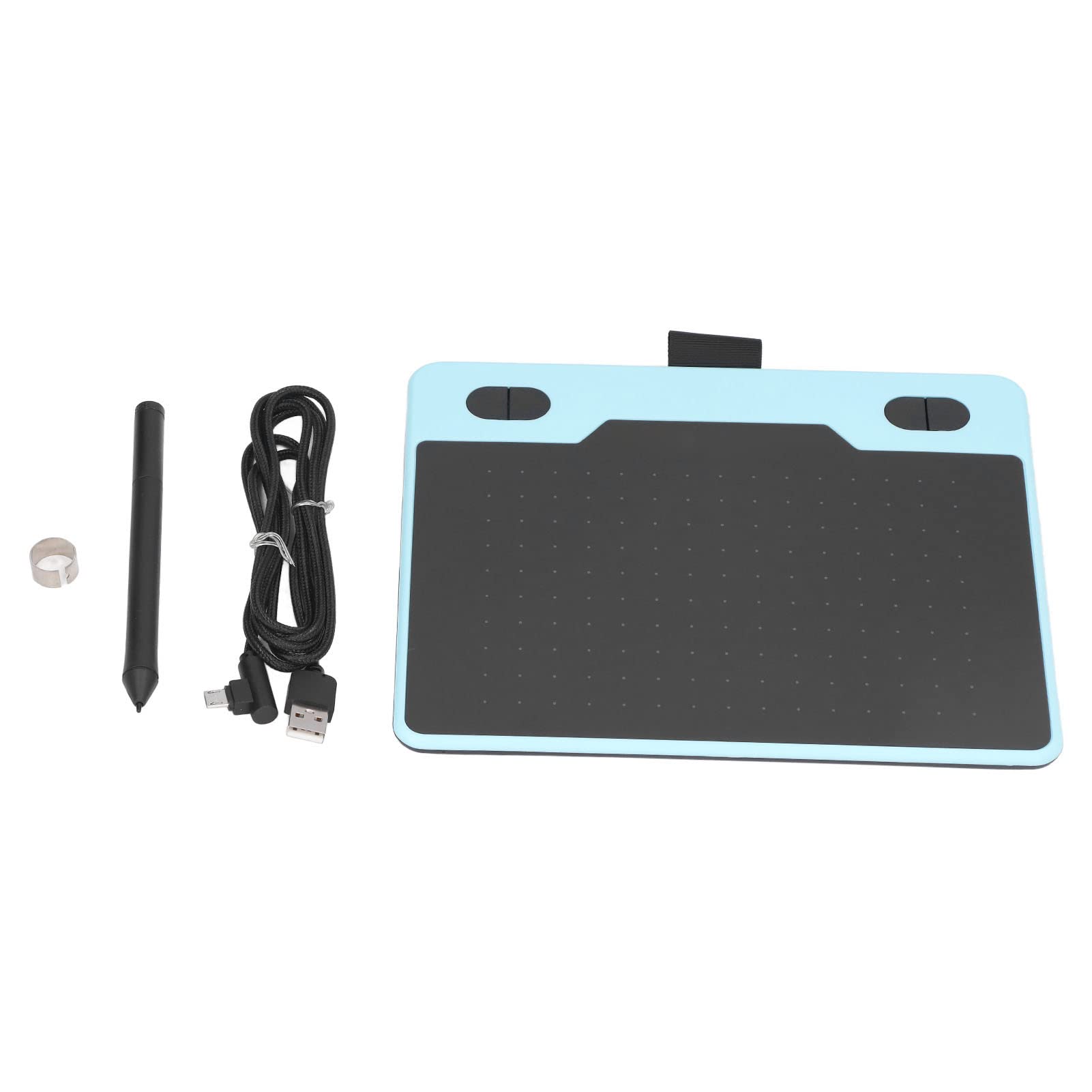 Tableta de Dibujo Gráfico con Lápiz óptico de 8192 Niveles Ideal para Arte Digital y Animación para Artistas USB de 155 X 100 Mm (Azul)