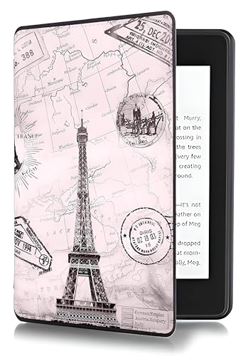 Image of ProElite Cover Case for Kindle Paperwhite 12th Gen 7 inch Case, Slim Smart Flip case Cover for Amazon Kindle Paperwhite 12th Generation 7 inch 2024, Eiffel