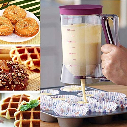Pancake Cupcake Batter Dispenser, Bakeware Maker with Measuring Label, Perfect Baking Tool for Cupcakes, Waffles, Muffin Mix, Cake or Any Baked Goods - Image 5