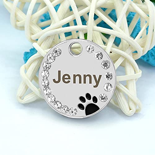 Haustier-Welpen-Tag Katzenname ID-Tag Personalisierte Tags Gravierte Edelstahl Anti-verlorene Hundehalsband Anhänger Hundezubehör-Schwarz-M Cover