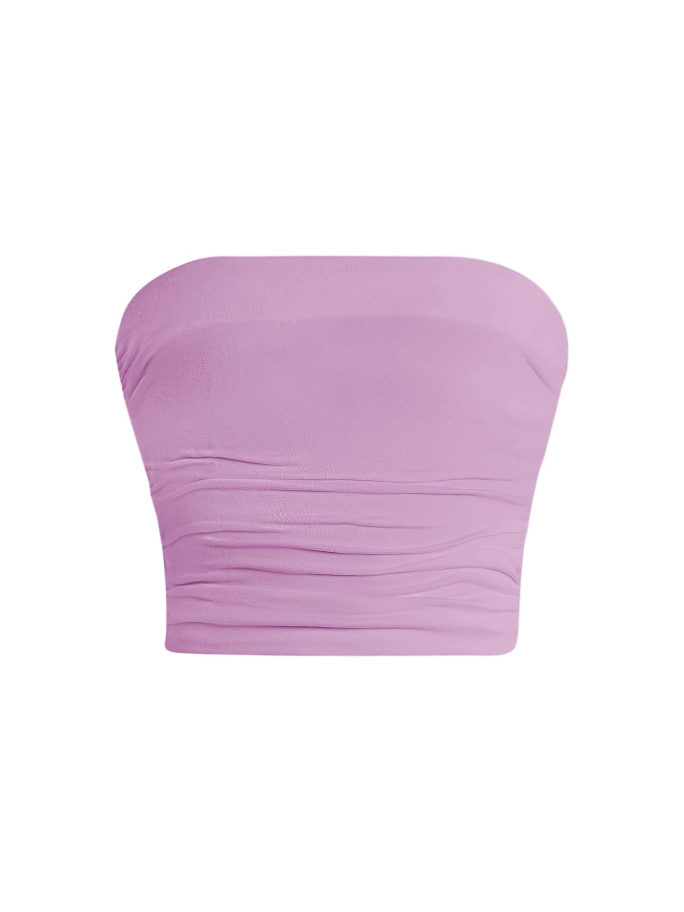 Photo 1 of 9 YRS. - RoseSeek Girl's Ruched Strapless Tube Top Sleeveless Cropped Bandeau Basic Summer Cute Tops for Girls Mauve Purple 9 Years