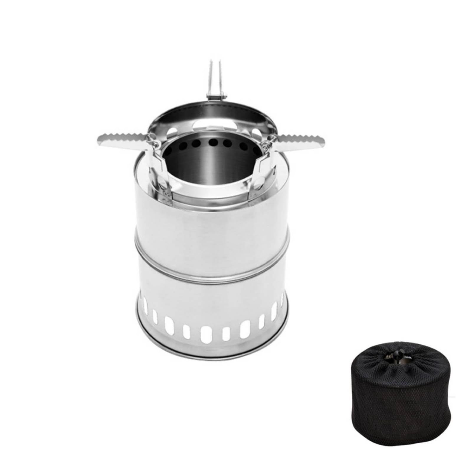 perfeclan Hornillo Plegable para Exteriores Hornillo Estufa Fogón Cocina de Camping de Acero Inoxidable con Diseño Plegable y Transporte Sencillo Apto para