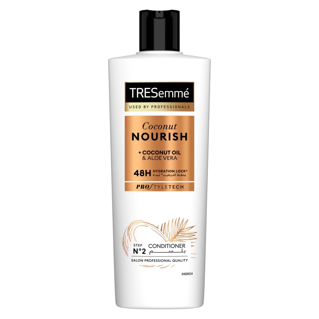 TRESEMME Conditioner, Coconut Nourish, 48h hydration lock* with coconut oil & aloe vera, 400ml