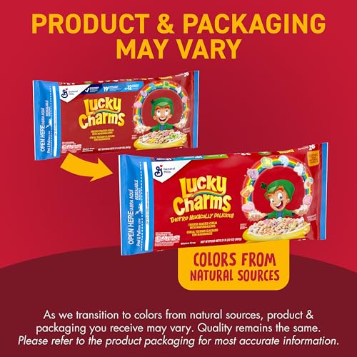 Image of Lucky Charms Gluten Free Cereal with Marshmallows, Kids Breakfast Cereal, Made with Whole Grain, Value Bag, 32 oz