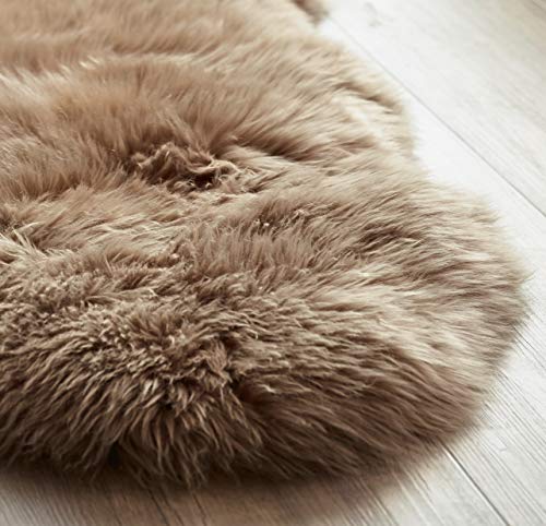 Naturally Sheepskins Schaffell Teppich, ca. 90cm x 55cm, Mokka, echte Schafwolle, ökologischer...