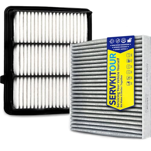 SERVKITOUR (1.5L Gas) Engine Cabin Air Filter Set for Accord (2018 2019 2020 2021 2022) 1.5L Gas Only Replace 17220-6A0-A00 80292-SDA-A01