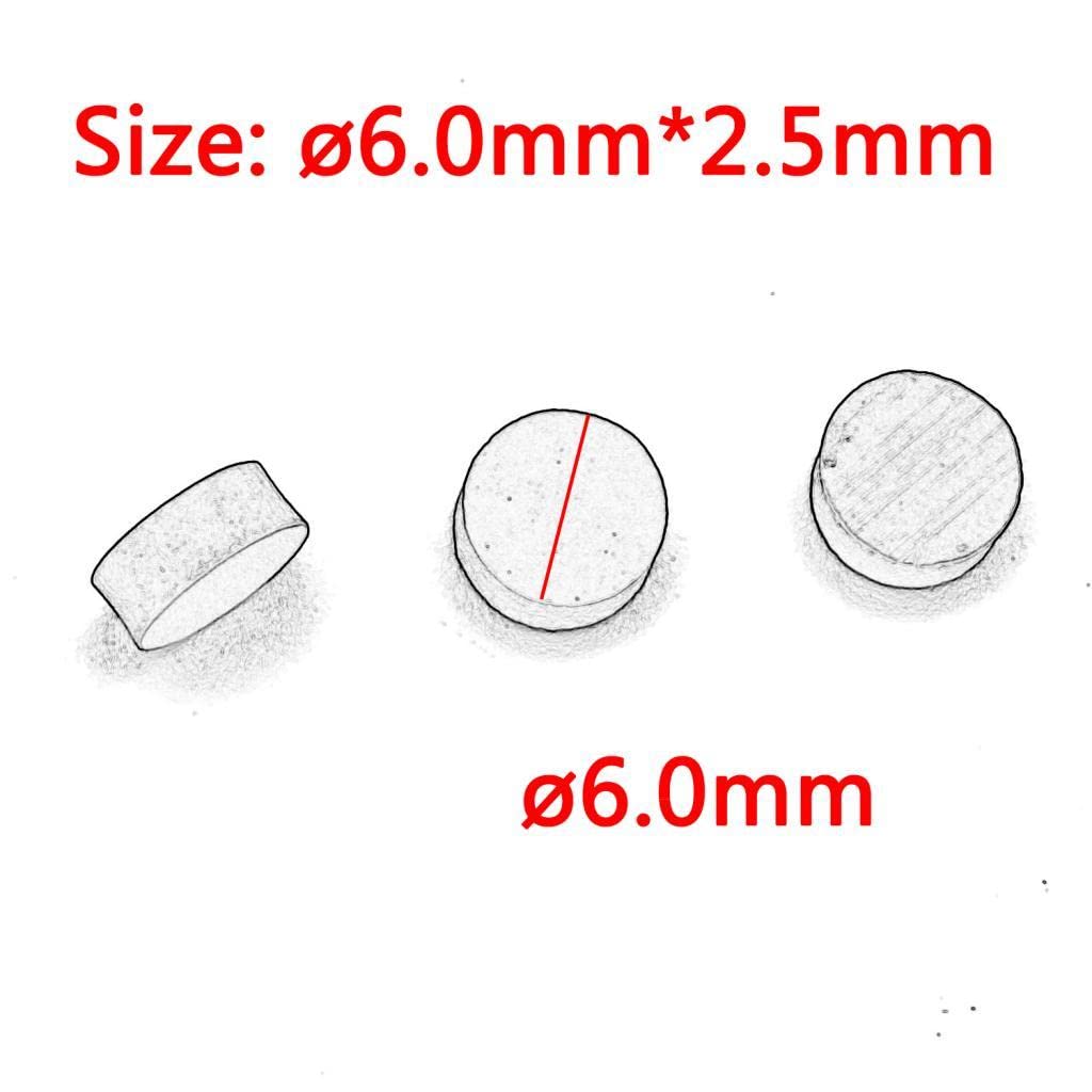 Garende 50 Pack of 6mm Acrylic Inlay Dots for Guitar Ukulele Banjo, White