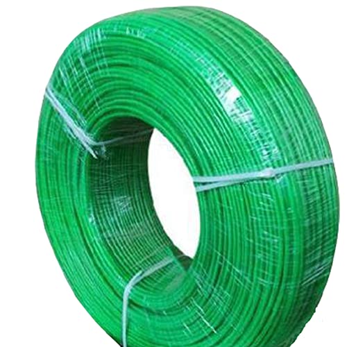 Green 304 Stainless Steel Coated Steel Wire Rope, Diameter 5mm, Length 10m, (with 4 Aluminum Sleeves), Outdoor or Industrial use.