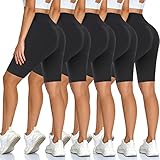 Diu Life 5 Pack High Waist Biker Shorts for Women - Buttery Soft 8' Womens Shorts for Workout, Yoga, Athletic