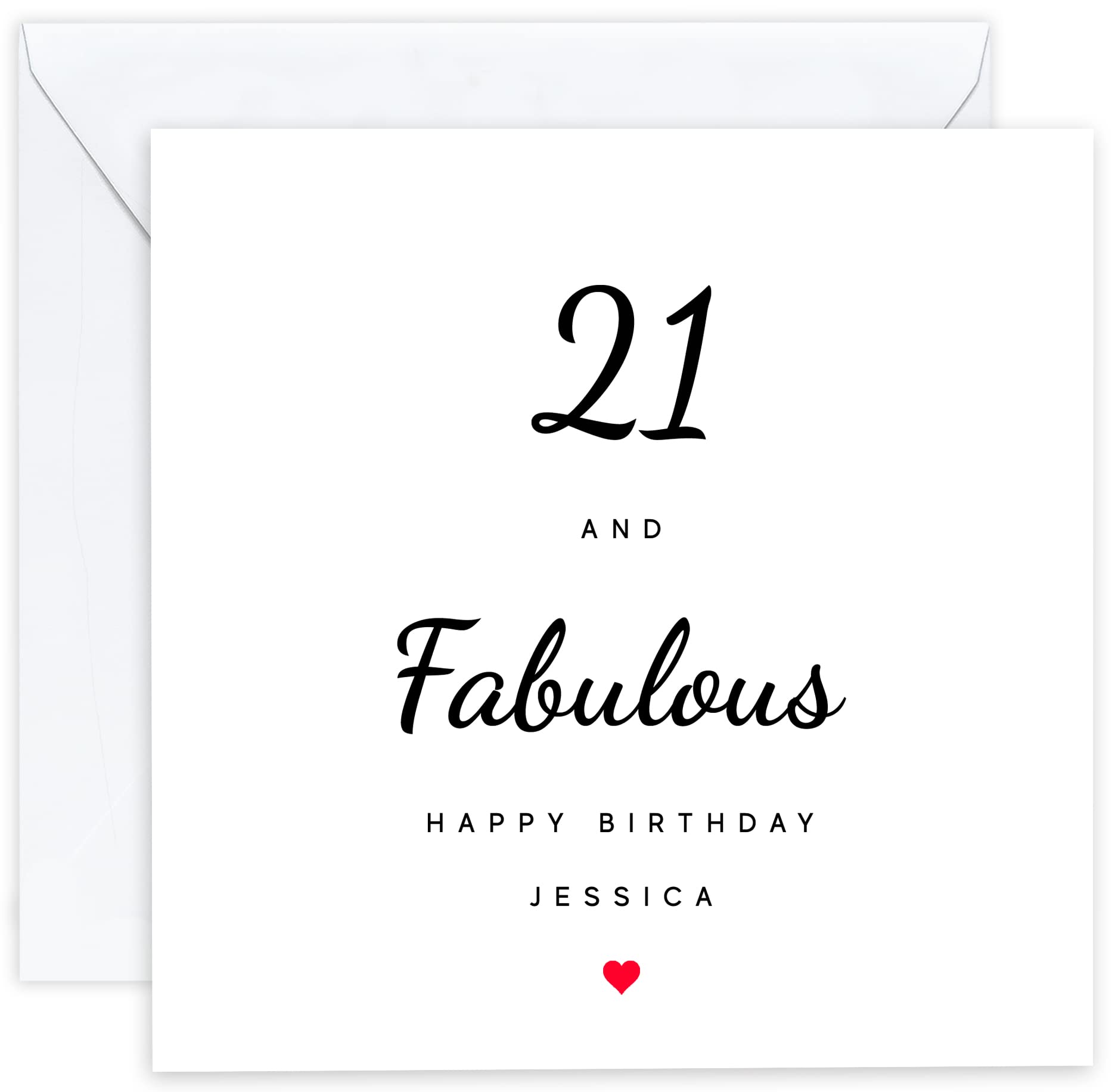 Personalised 21st Birthday Card - Twenty First Birthday Card for 21 Year Old Woman Girls Daughter Granddaughter Niece Sister Friend Her (Age 21) — image 1
