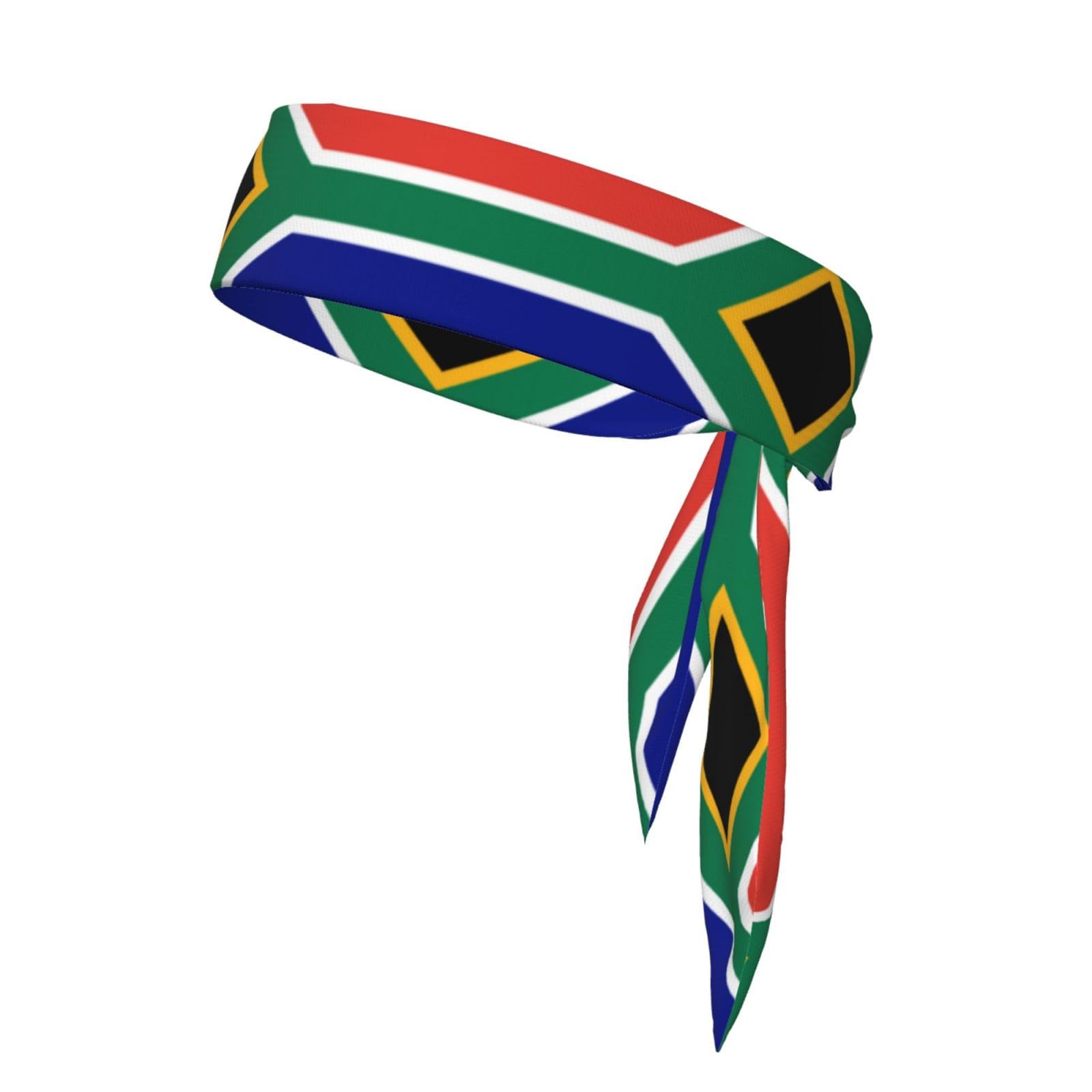 Jaoxer Unisex South African Flag Stylish Print Sports Head Tie Bandanas - Comfortable For Workout, Running, Yoga, Cycling, And More