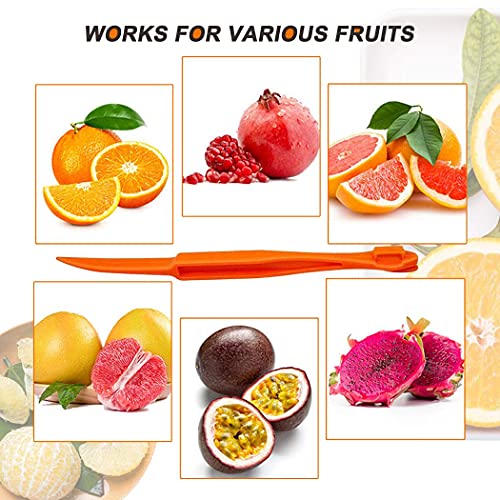 Orange Peeler Tools Plastic Orange Peeler Citrus Remover Easy Open Citrus Lemon Citrus Peel Cutter Vegetable Slicer Fruit Tools Kitchen Gadgets (Orange 2 Pack) #TOP4