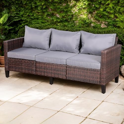 Rattan Park Sofás de Jardín de Poliratán – Conjunto Modular de Muebles...