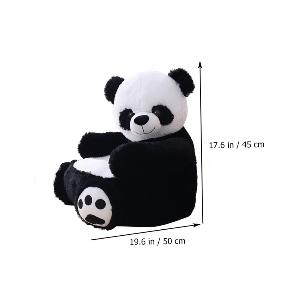 GRIRIW Adorable Panda Baby Seat Cushion Plush Sofa for Kids Comfortable Sitting Chair Cartoon Panda Design Home Casual Sofa