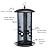 Nature's Rhythm Metal Hopper Bird Feeder Two Chambers?Heavy Duty Mesh Metal Dual Seed Compartments Outdoor Hanging Wild Bird Feeder with 10 Feeding Ports,10lbs Seed Capacity