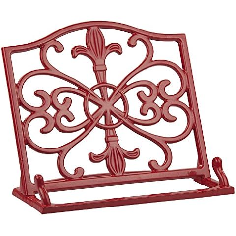 Home Basics Cast Iron Fleur De Lis Cookbook Stand Cover