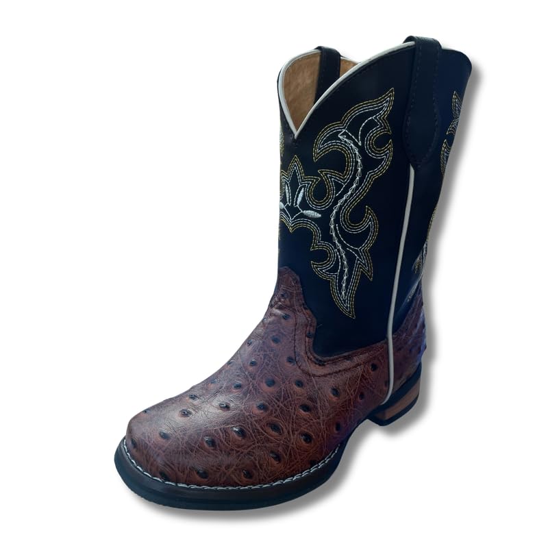 Arius Genuine Leather Western Cowboy Boots with Comfort Insoles for Boys & Girls Bota cowboy niño