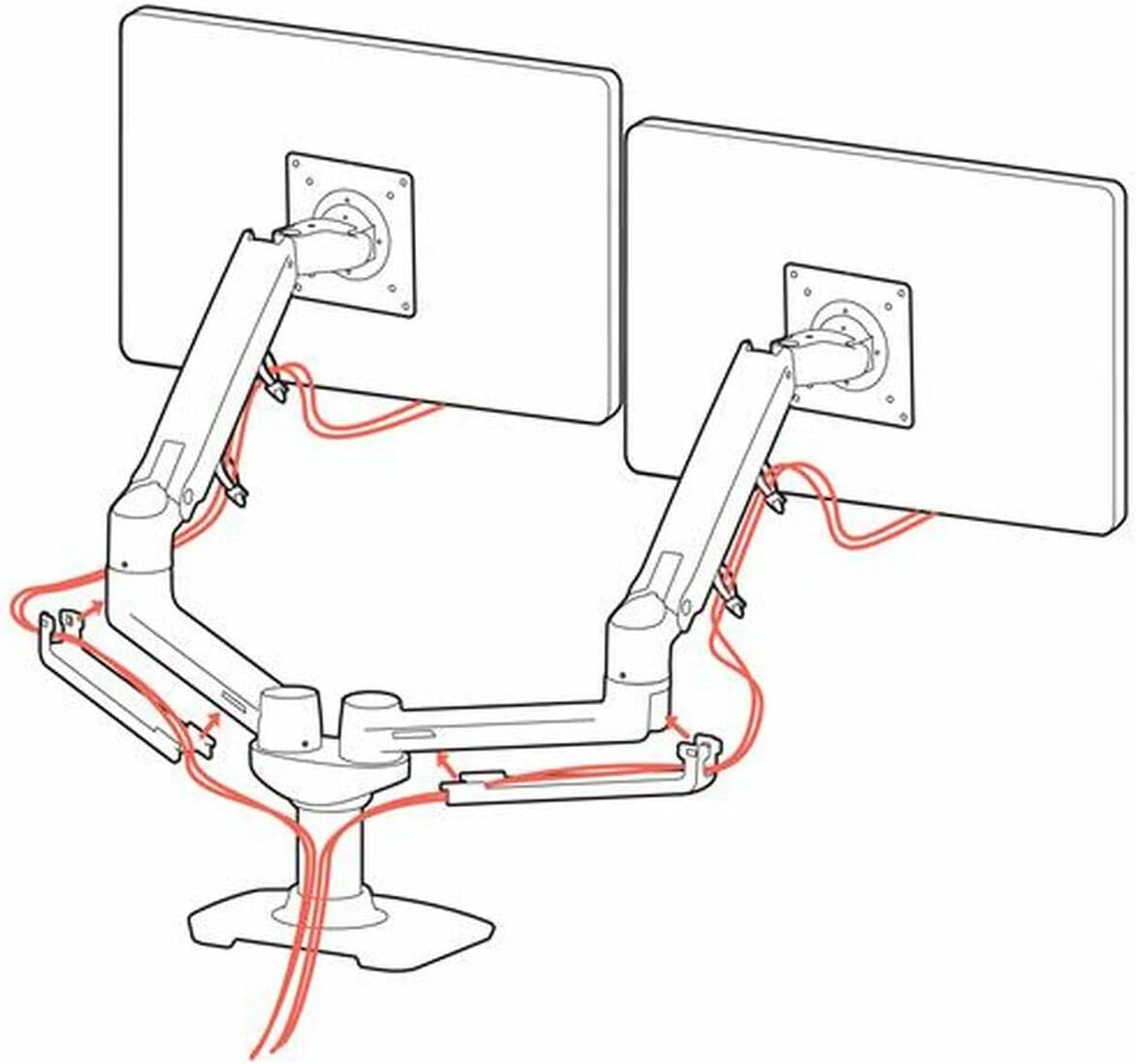 Ergotron LX Dual SidebySide Arm Mounting kit (desk clamp mount