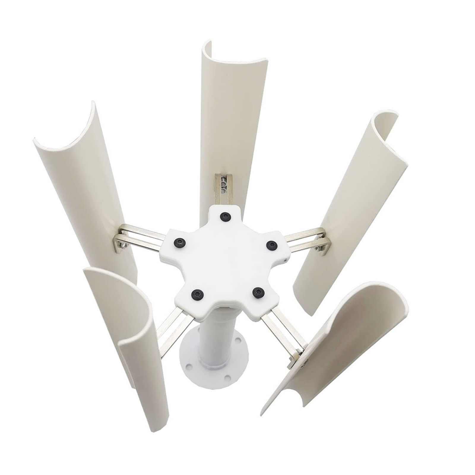 Generador de viento Vertical cinco aspas, modelo trifásico imán permanente, generador sin escobillas, molino baja velocidad, portátil for exteriores