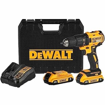 DEWALT Parafusadeira e Furaderia de 1/2 Pol. (13mm) Brushless Motor a Bateria 20V MAX* Ion-Litio com 2 Baterias 2.0Ah e Carregador Bivolt e Maleta DCD7771D2