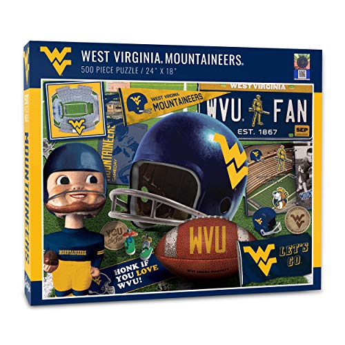Image of YouTheFan NCAA W Virginia Mountaineers Retro Series Puzzle - 500 Pieces