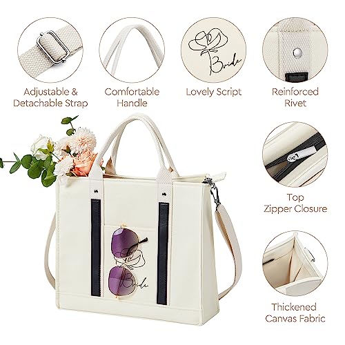 Image of AW BRIDAL Mrs Bride Canvas Tote Bag - Bridal Shower Gifts for Bride to Be