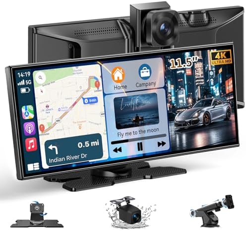 Carplay Screen for Car, Largest 11.5" Wireless Carplay & Android ...