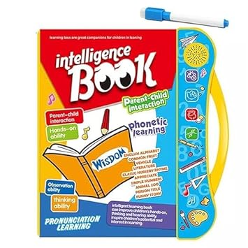 GENZ Musical Learning Study Book with Numbers, Letters, Animals, Relationships, Poems, Instruments Educational Toys for Kids (Multicolor)