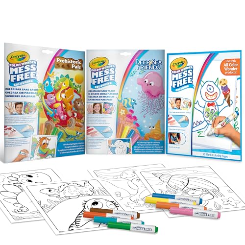 CRAYOLA - Color Wonder, Set Commodité Couleur Sans Tache, Thème Amis Animaux, Activités Créatives pour Enfants, Age 3,4,5 Ans, 7505