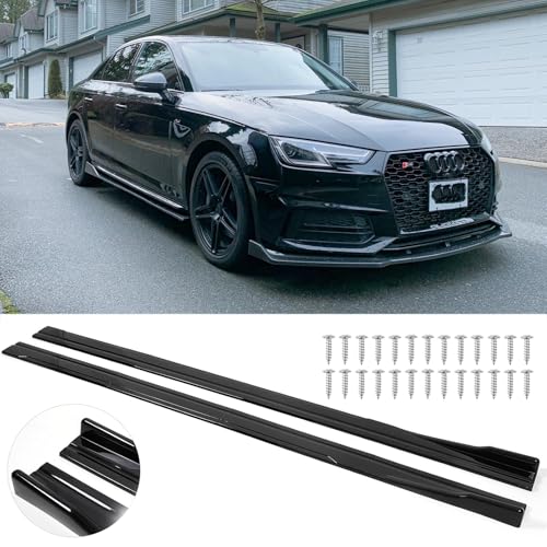 JMTBNO Universal Side Skirts for Car 2M 86.6 Side Skirt Extension Splitter Lip Rocker Panels Body Kit Compatible with Honda Accord Civic Toyota Corolla Nissan Chevrolet Camaro
