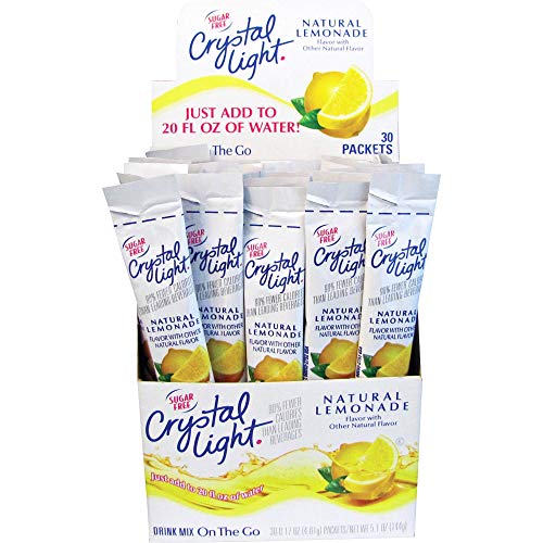 Crystal light kraft on-the-go mix lmnade sticks