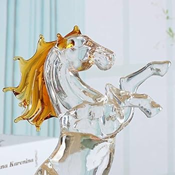 Amazon.co.jp: クリスタルガラス馬置物コレクション馬動物文鎮