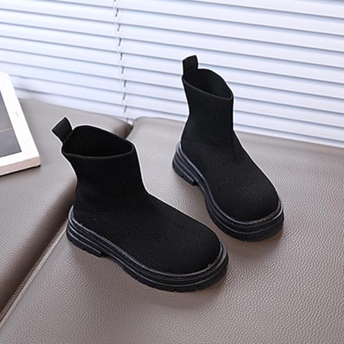 Girls Suede Ankle Boots Casual Chelsea Booties Slip On Round Toe Soft Comfortable Non Slip Outdoor Shoes4